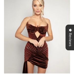 Catwalk Connection Brown Mini dress in size medium. Corset top and cinched waist